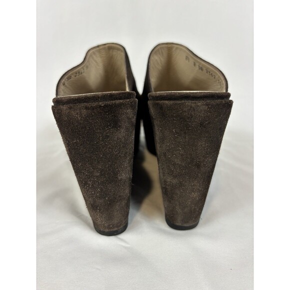 Robert Clergerie Paris Platform Wedge Clogs Brown Suede Size 38 Made in France - Picture 5 of 11